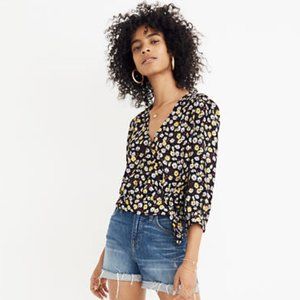 Madewell Wrap Top in French Floral
